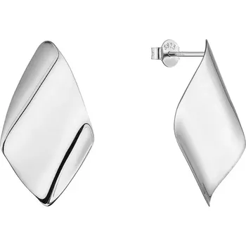 Oblečení a móda Stříbrné náušnice lesklé kosočtverce 61082