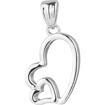 Oblečení a móda Stříbrný přívěsek srdíčka 64021