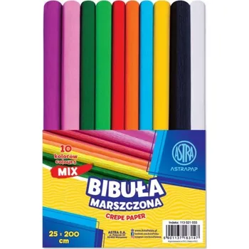 Papír ASTRAPAP Papír krepový, 200 x 25cm, 10 ks, mix barev, 113021033