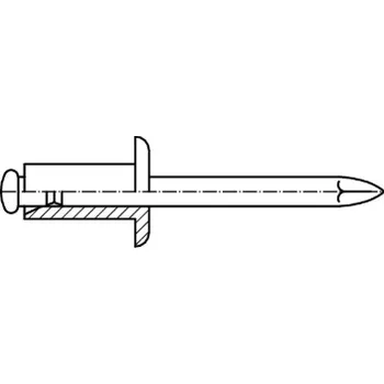 Nýt Trhací nýt s plochou hlavou dle din 7337 5x 6 Hliník/Ocel