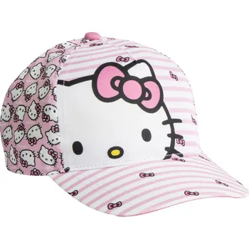 Kšiltovka Dětská kšiltovka s mašlí Hello Kitty: Ikony ruzných obličejů (obvod 53 cm)