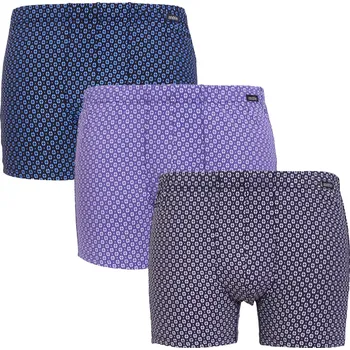 3 Pack pánských boxerek Andrie PS 5979 černá, grafit, modrá