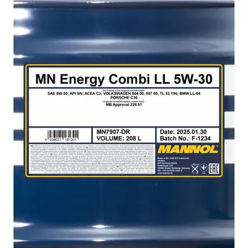 Motorový olej Motorový olej Mannol 208 l 5W-30