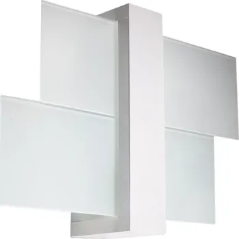 Nástěnné svítidlo Nástěnné svítidlo Feniks bílé moderní dřevěno-skleněné do ložnice nebo obýváku Sollux