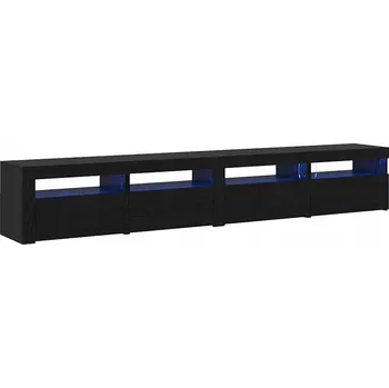 Obývací pokoj Sestava TV skříněk 3 ks Černý Dub 240 x 35 x 40 cm