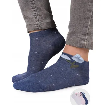 Dívčí bavlněné Ponožky s 3D květinovými prvky, 3 kusy, 23-26, YOCLUB