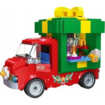 ostatní stavebnice STAVEBNICE VÁNOČNÍ NÁKLADNÍ AUTO S DÁRKEM - 315 DÍLKŮ