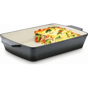 Hrnec PEKÁČ Litinový PEČENÍ Smaltovaná INDUKCE Šedá Konighoffer 39x23x7 cm