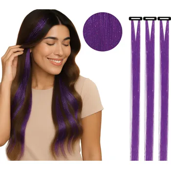 Ozdoba do vlasů Guirca Příčesek do vlasů - fialový - KPop