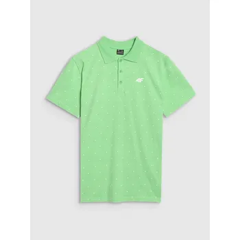 Pánské oblečení Pánské Polokošile s potiskem 4F Regular - zelené XL