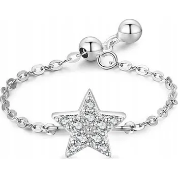 Prsten Fraise Nastavitelný prstýnek hvězdička S925 se zirkony