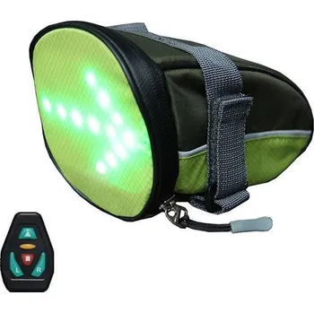 brašna na kolo Zadní cyklo taška se směrovým LED světlem a dálkovým ovladačem