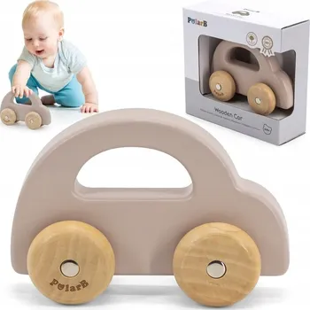 Hračka pro nejmenší Viga Dřevěné autíčko Růžové