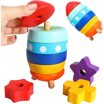 Dřevěná hračka DOVEDNOSTNÍ HRA PRO DĚTI - NAKLÁDACÍ RAKETA