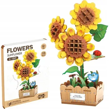 Dřevěná hračka DIY Dřevěné slunečnice k sestavení