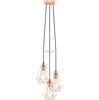 Eglo 78276 - Lustr na lanku BYRON 3xE27/60W/230V měděná