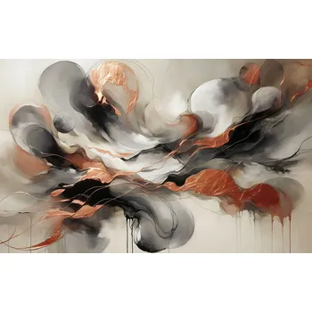 Obraz Obraz na plátně KVĚTINY ABSTRAKCE TEPLÉ BARVY 60x35cm do firmy, obýváku