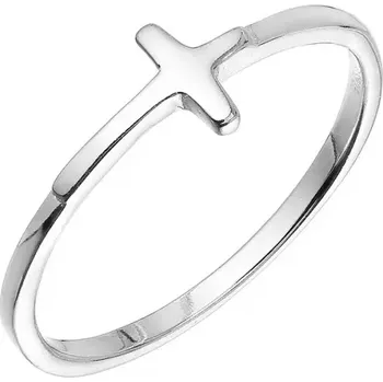Prsten Stříbrný prsten křížek 65001 velikost 52