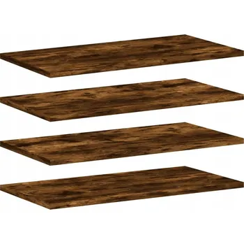 police Nástěnná police kouřový dub 60 x 20 x 1,5 cm, 4 ks