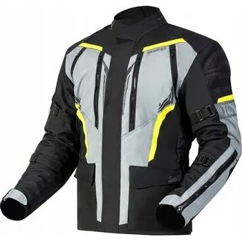 Moto bunda TEXTILNÍ BUNDA OZONE TOUR III ČERNÁ/ŠEDÁ/FLUO ŽLUTÁ 4XL