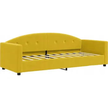 Pohovka Žlutá pohovka s funkcí spaní 222 x 90 x 75 cm, samet