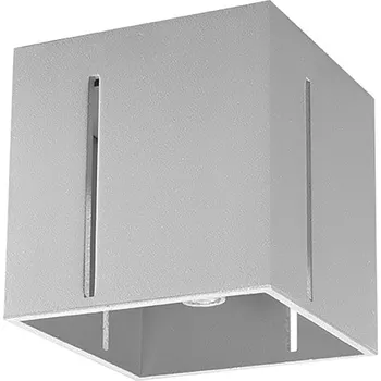 Šedý čtvercový stropní svítidlo PIXAR Sollux moderní do obýváku kuchyně ložnice kanceláře 10x10 cm