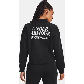 Dámské oblečení Dámská mikina Under Armour Essential Script Crew 1374108-001 Černá XS