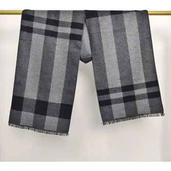 Šála Šála z česaného hedvábí šedo-černá oboustranná, HEDVÁBNÝ SVĚT