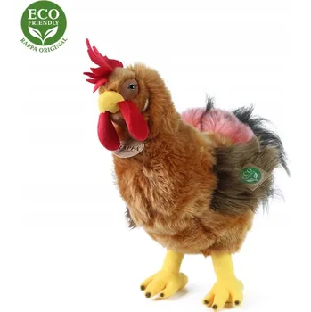 plyšák Realistická slepice kohout plyšová hračka 39 cm EKO