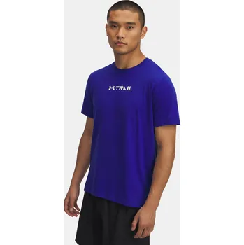 Pánské oblečení Pánské tričko Under Armour UA TRAIL RUN GRAPHIC TEE 1389812-400 Modrá MD