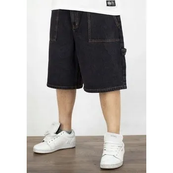 Pánské kraťasy Pánské černé krátké džínové kraťasy PROSTO Baggy Zaxx XL