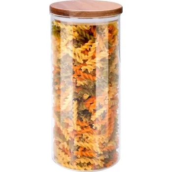 Dóza na potraviny KUCHYŇSKÁ NÁDOBA S VÍKEM ZAVAŘOVACÍ SKLENICE NA TĚSTOVINY A MOUKU NA POTRAVINY ALPINA 1.25 L