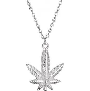 Oblečení a móda Stříbrný náhrdelník konopí se zirkony 12114.1