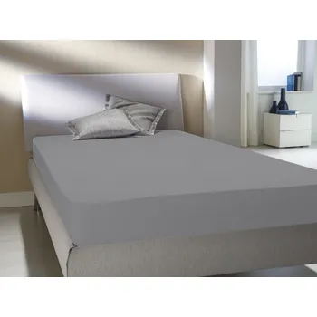 Prostěradlo Prostěradlo Flanel 90x200x30 cm, stříbrné