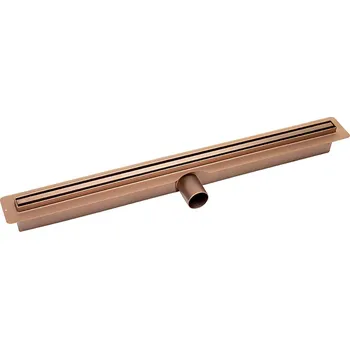 Odvodňovací žlab Laveo Sprchový odtokový žlab Slim 80 cm - COS_880D, růžové zlato kartáčované