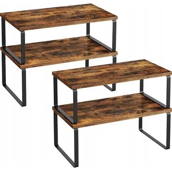 regál POLICE NA KOŘENÍ STOJAN KUCHYŇSKÝ REGÁL DŘEVĚNÝ NA PRACOVNÍ DESKU ORGANIZÉR 4 KS