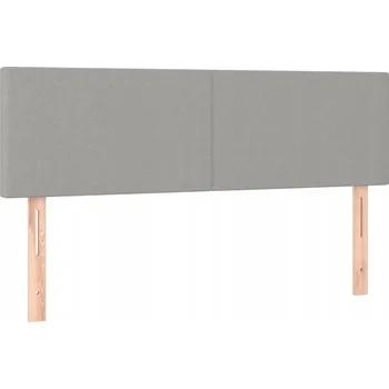 Čelo postele nastavitelné, tmavě šedá látka, 144x5x78/88 cm