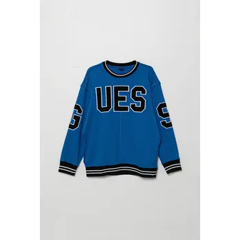 Chlapecká mikina Dětská bavlněná mikina Guess L5GQ04.KA6R4.PPYA modrá 57X, vel. 166-175