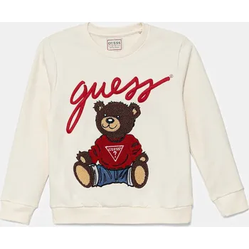 Chlapecká mikina Dětská bavlněná mikina Guess H5RT01.KAD74.PPYA béžová 01X, vel. 113-118