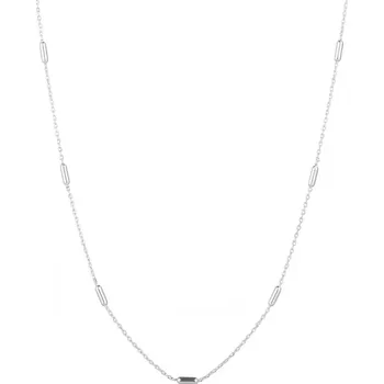 Oblečení a móda Stříbrný náhrdelník s prvky rozloženými dokola řetízku 62019