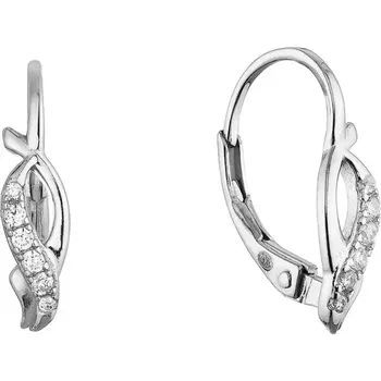 Náušnice Stříbrné náušnice proplétaná vlnka 11701.1