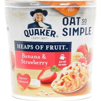 Quaker Oats ovesná kaše s příchutí banánu a jahod 58 g