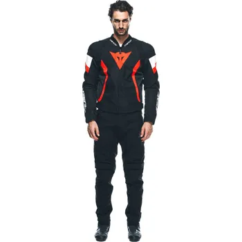 Moto oblečení DAINESE AVRO 5 TEX JACKET # BLACK/RED-FLUO/WHITE - 56