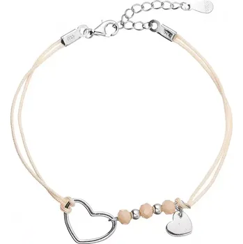 Oblečení a móda Kabbalah náramek se stříbrnými srdíčky 13053.3 lt.orange