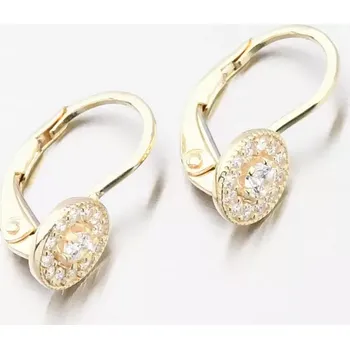 Náušnice Dámské náušnice žluté zlato 585 zirkon 42-32775