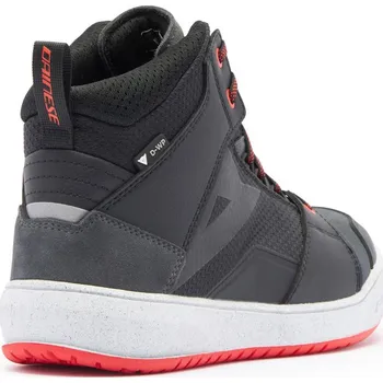 Moto oblečení DAINESE SUBURB D-WP SHOES # BLACK/WHITE/RED-LAVA - 43