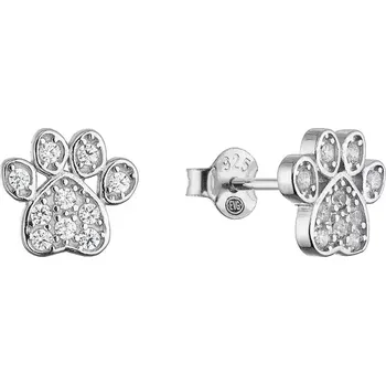 Náušnice Stříbrné náušnice tlapky se zirkony 11612.1