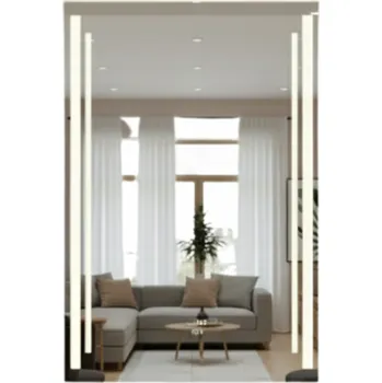 Zrcadlo Zrcadlo LED Susanna | 60x60 cm | Spínač na stěnu | 3 LED | Vyrobeno v PL