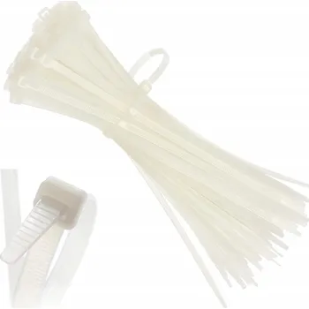 Organizace kabelů STĚHOVACÍ PÁSKA / SVAZKOVACÍ PÁSKA 140x2,5mm BÍLÁ 100 Ks
