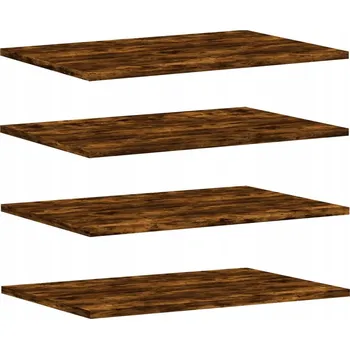 police Nástěnná police kouřový dub 60 x 40 x 1,5 cm, 4 ks